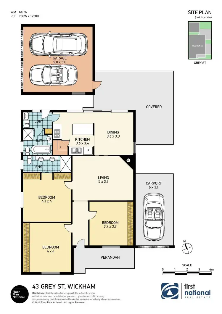 Floorplan of Homely house listing, 43 Grey Street, Wickham NSW 2293