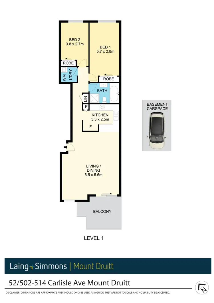 Floorplan of Homely unit listing, 52/502-514 Carlisle Avenue, Mount Druitt NSW 2770