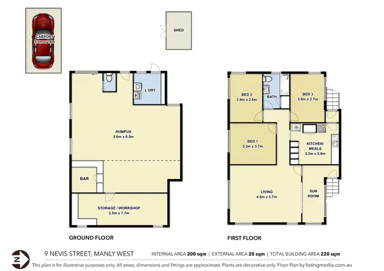 Floorplan of Homely house listing, 9 Nevis Street, Manly West QLD 4179