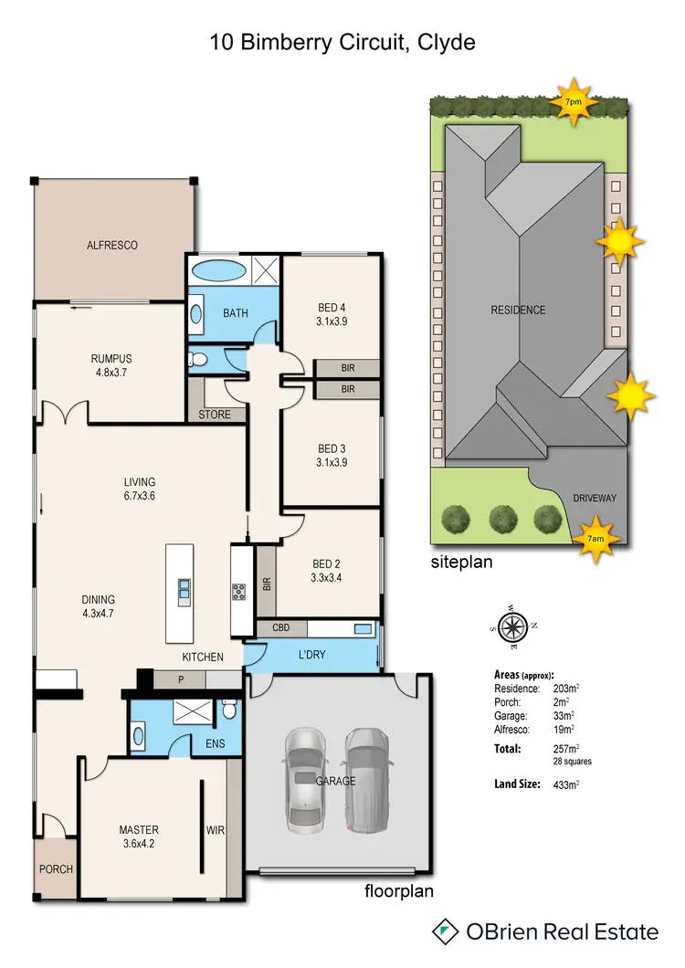 Floorplan of Homely house listing, 10 Bimberry Circuit, Clyde VIC 3978