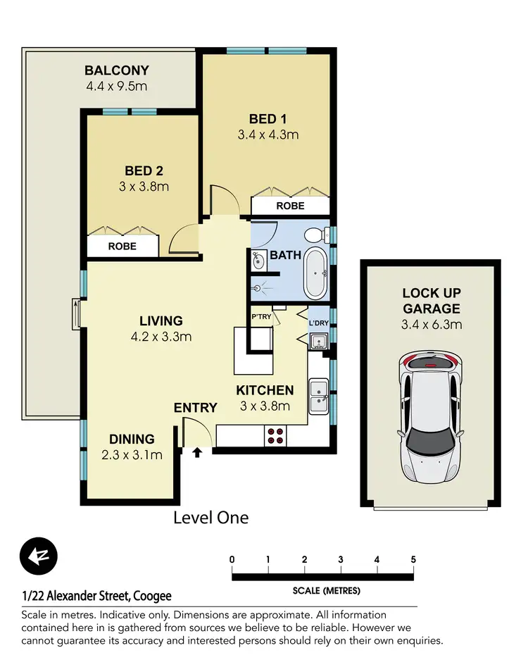 Floorplan of Homely apartment listing, 1/22 Alexander Street, Coogee NSW 2034