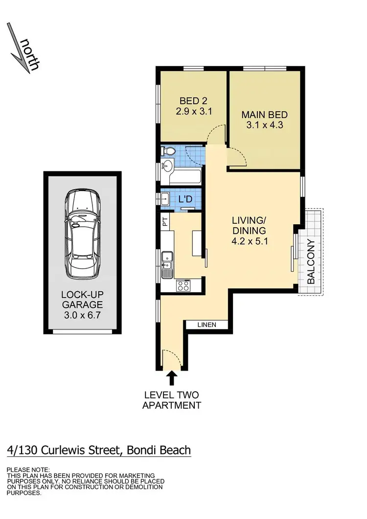 Floorplan of Homely apartment listing, 4/130 Curlewis Street, Bondi Beach NSW 2026