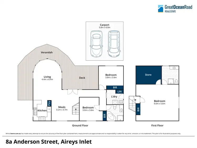 Floorplan of Homely house listing, 8A Anderson Street, Aireys Inlet VIC 3231