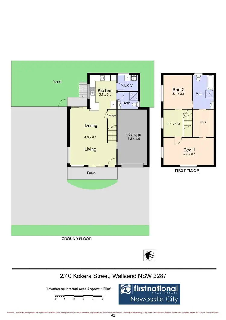 Floorplan of Homely townhouse listing, 2/40 Kokera Street, Wallsend NSW 2287