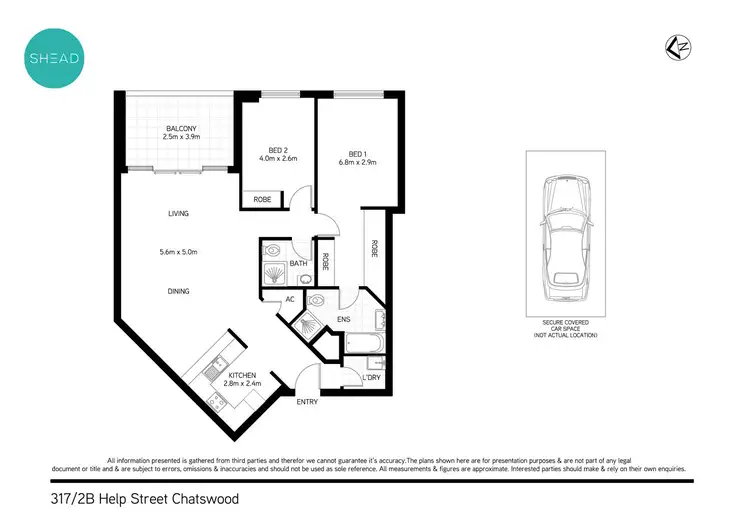 Floorplan of Homely apartment listing, 317/2B Help Street, Chatswood NSW 2067
