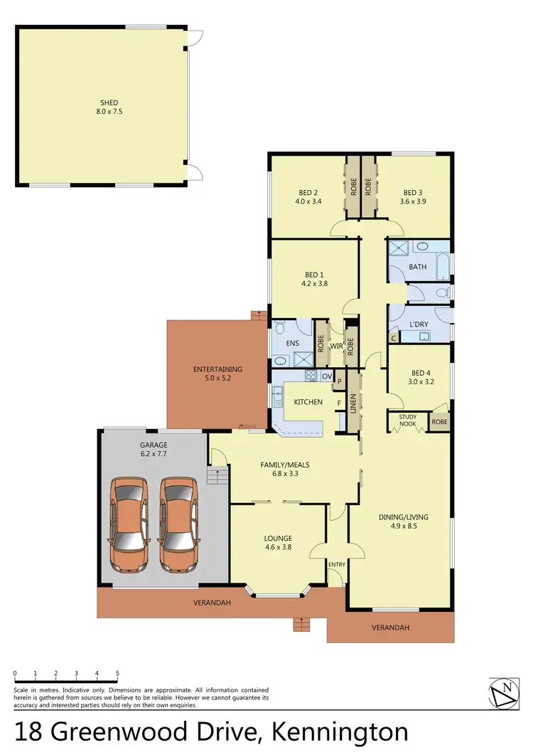 Floorplan of Homely house listing, 18 Greenwood Drive, Kennington VIC 3550