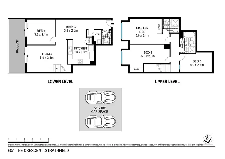 Floorplan of Homely apartment listing, 60/1-4 The Crescent, Strathfield NSW 2135