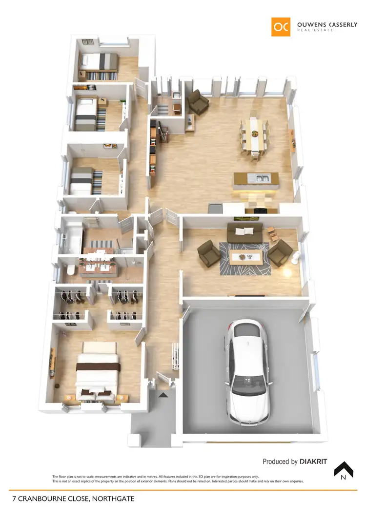 Floorplan of Homely house listing, 7 Cranbourne Close, Northgate SA 5085