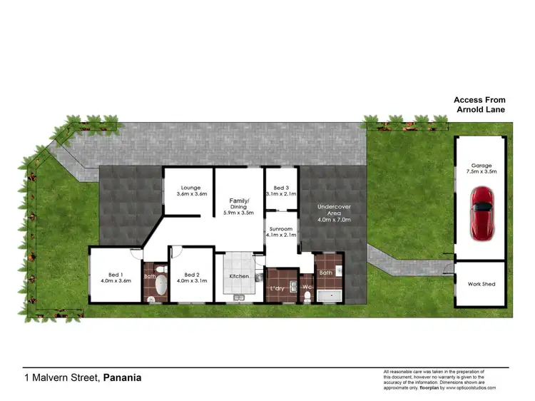 Floorplan of Homely house listing, 1 Malvern Street, Panania NSW 2213