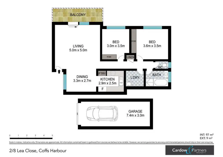 Floorplan of Homely unit listing, 2/8 Lea Close, Coffs Harbour NSW 2450