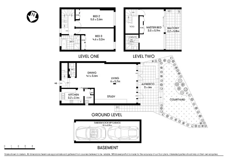 Floorplan of Homely townhouse listing, 6/92 Bay Road, Waverton NSW 2060
