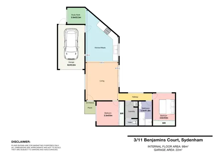 Floorplan of Homely unit listing, 3/11 Benjamin Court, Sydenham VIC 3037