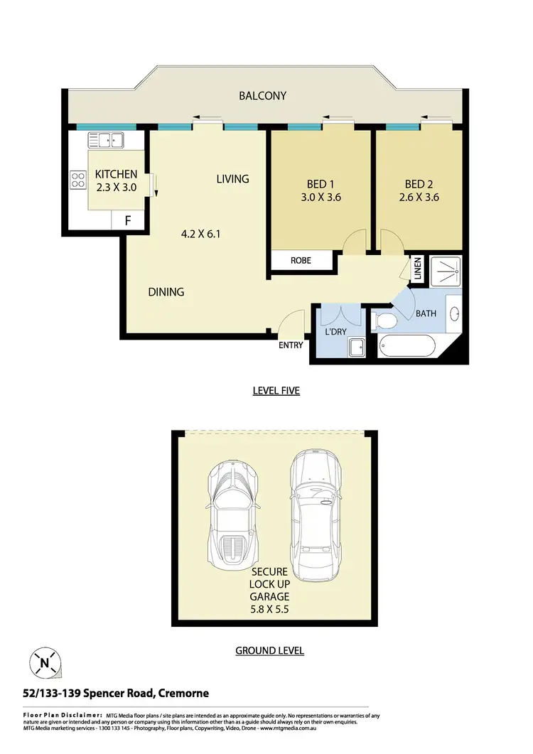 Floorplan of Homely apartment listing, 52/133 Spencer Road, Cremorne NSW 2090