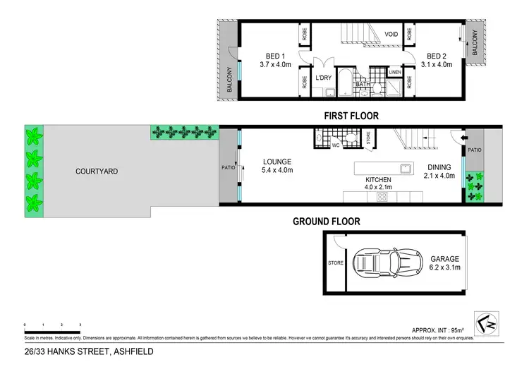 Floorplan of Homely townhouse listing, 26/33-41 Hanks Street, Ashfield NSW 2131