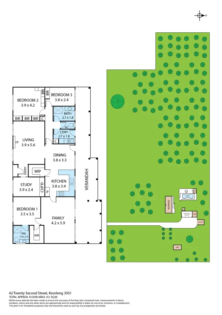 Floorplan of Homely house listing, 42 Twenty Second Street, Koorlong VIC 3501
