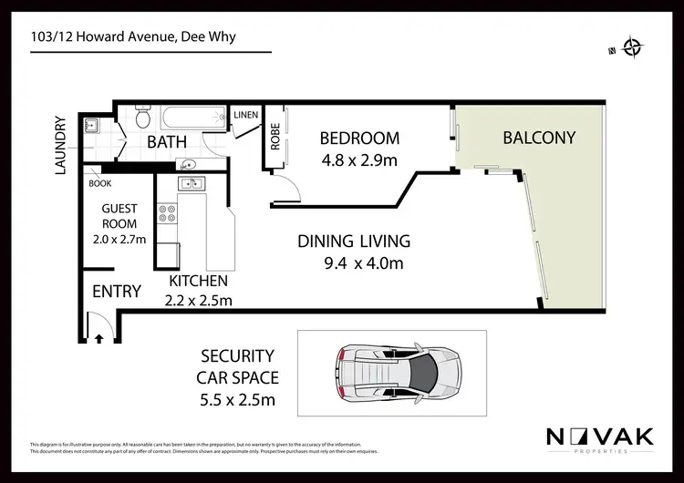 Floorplan of Homely apartment listing, 103/12 Howard Avenue, Dee Why NSW 2099