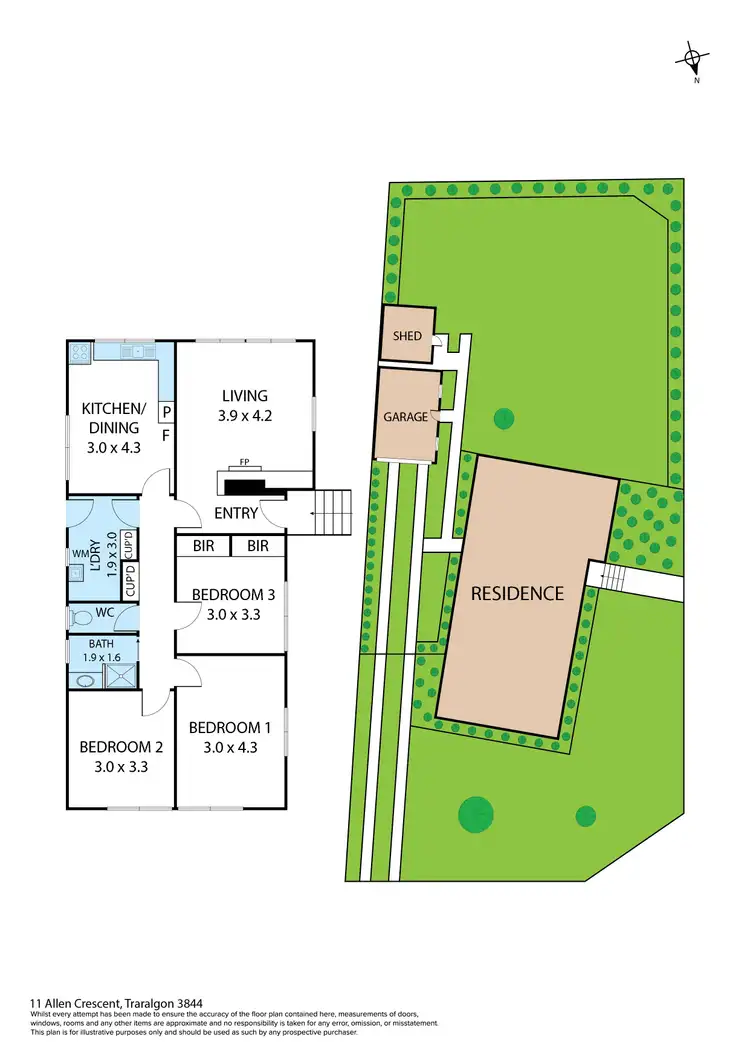 Floorplan of Homely house listing, 11 Allen Crescent, Traralgon VIC 3844