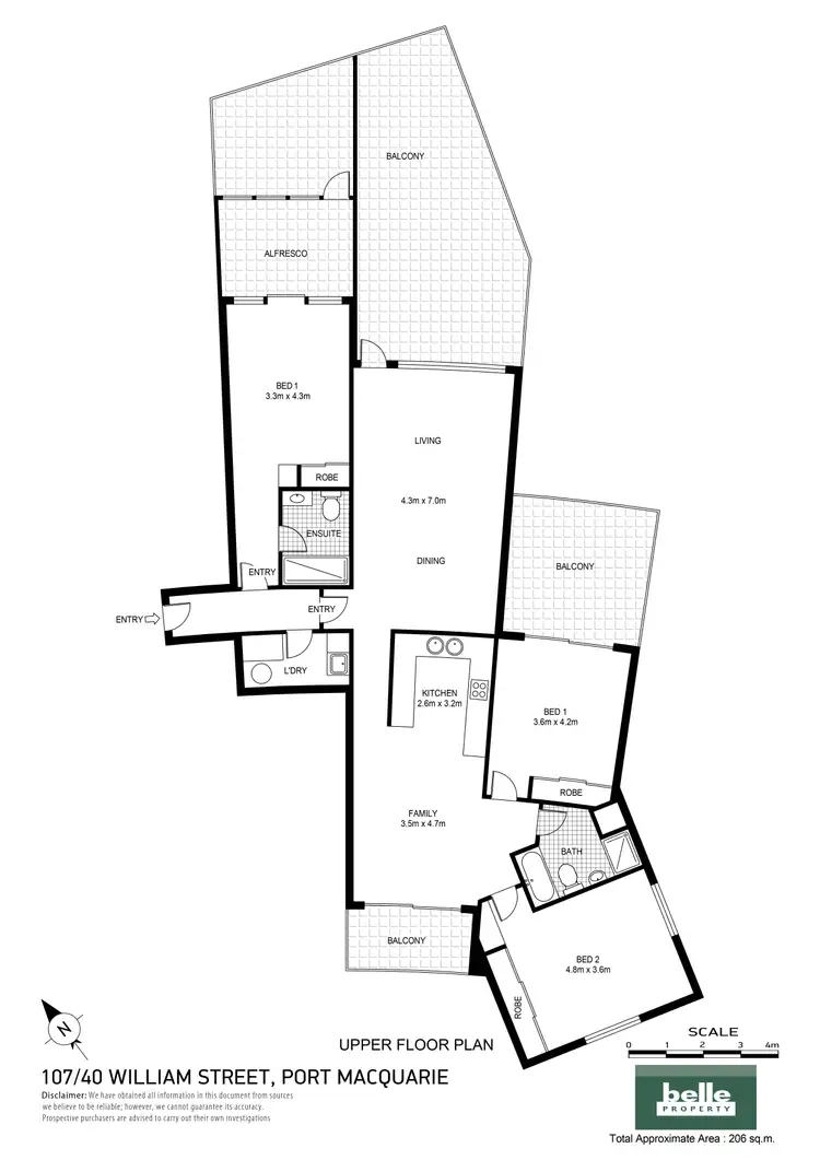 Floorplan of Homely apartment listing, 107/40 William Street, Port Macquarie NSW 2444
