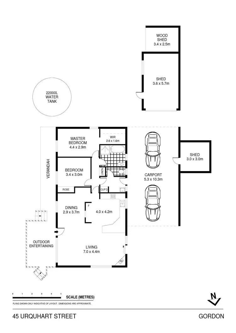 Floorplan of Homely house listing, 45 Urquhart Street, Gordon VIC 3345