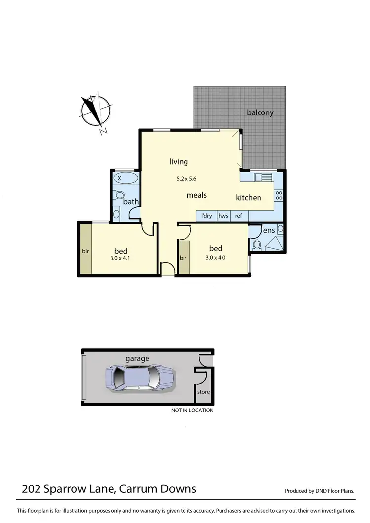 Floorplan of Homely apartment listing, 202 Sparrow Lane, Carrum Downs VIC 3201