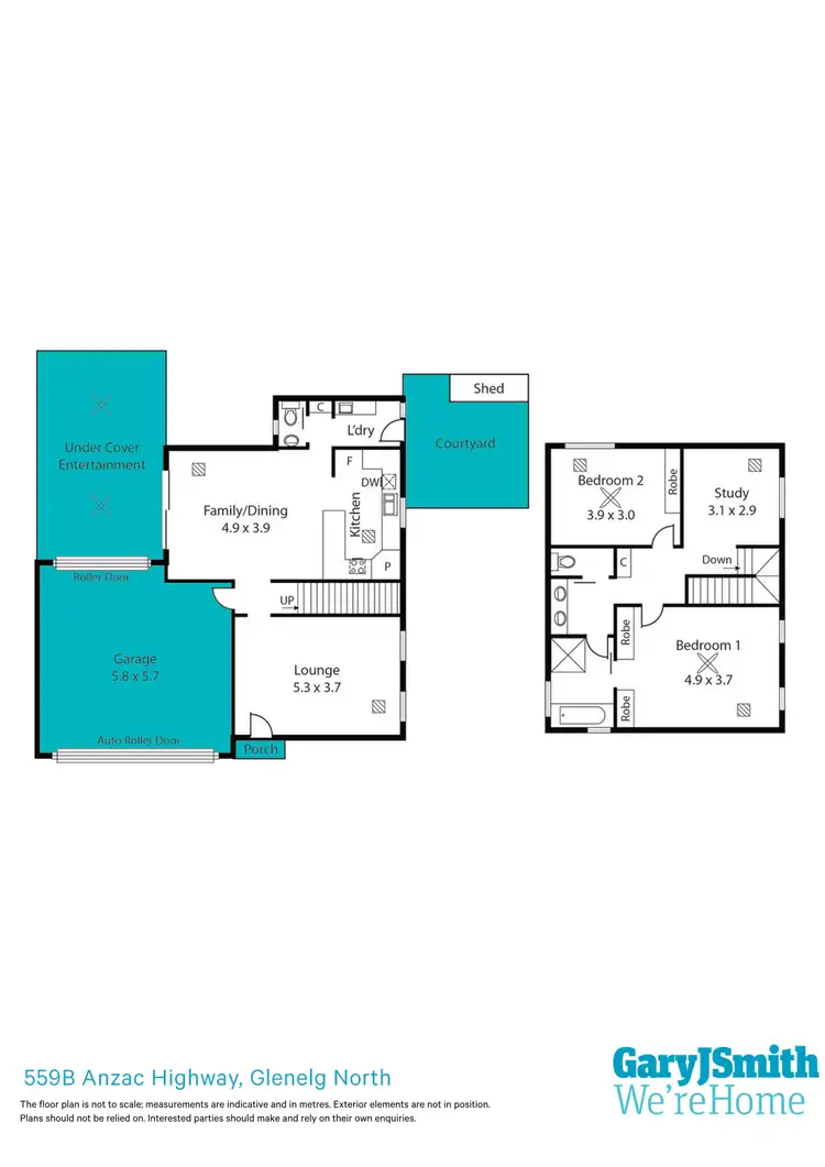 Floorplan of Homely townhouse listing, 559B Anzac Highway, Glenelg North SA 5045