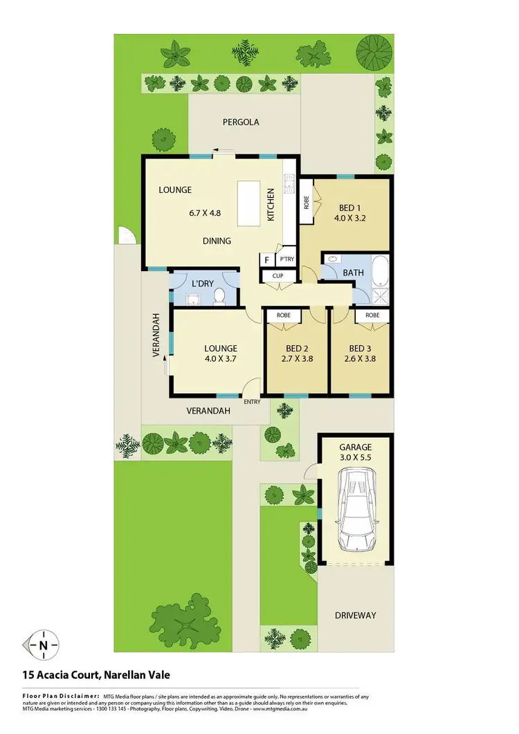 Floorplan of Homely house listing, 15 Acacia Court, Narellan Vale NSW 2567