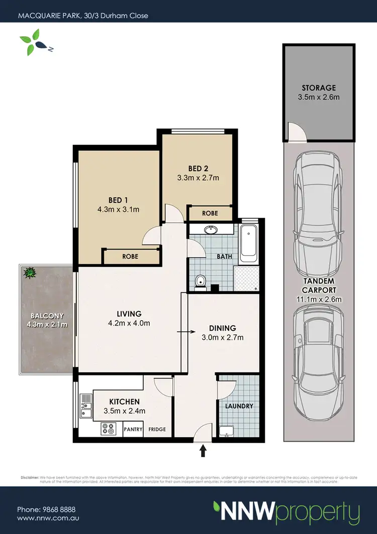 Floorplan of Homely unit listing, 30/3 Durham Close, Macquarie Park NSW 2113