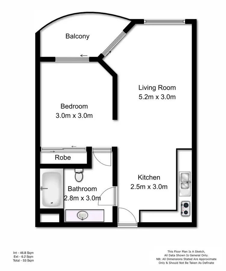 Floorplan of Homely unit listing, 460/99 Griffith Street, Coolangatta QLD 4225