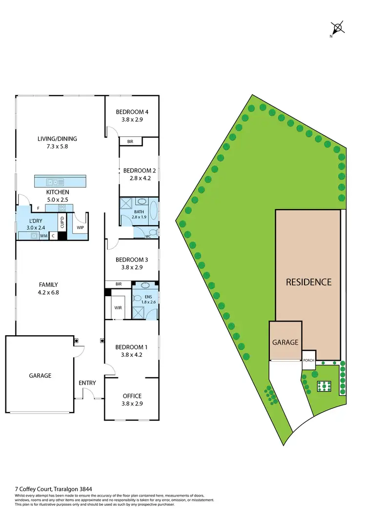 Floorplan of Homely house listing, 7 Coffey Court, Traralgon VIC 3844