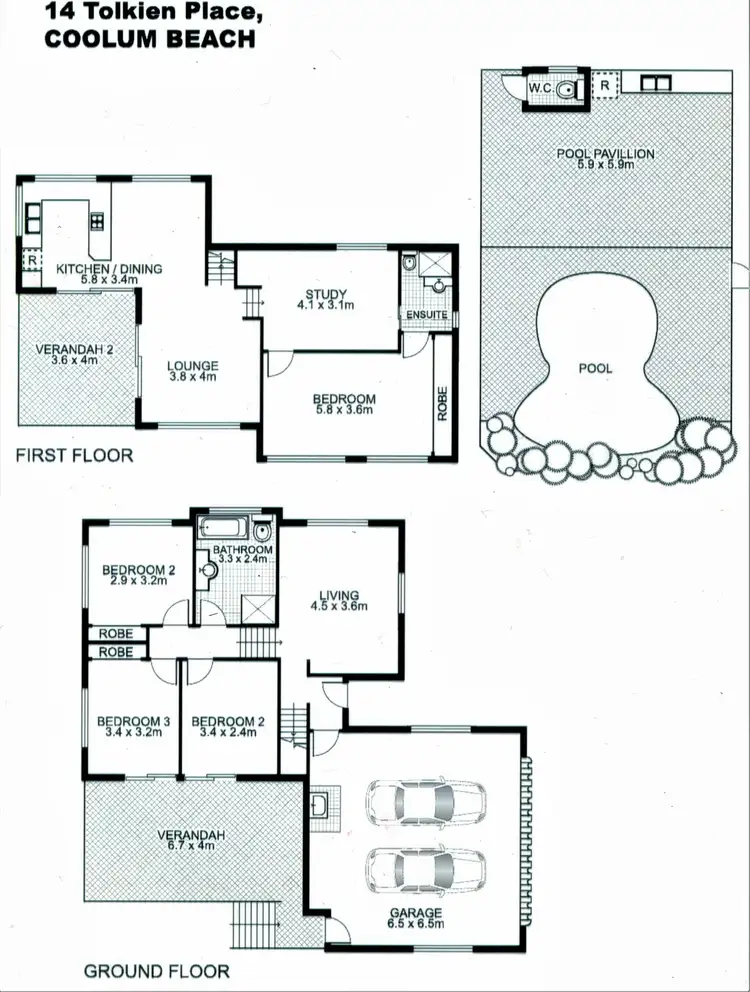 Floorplan of Homely house listing, 14 Tolkien Place, Coolum Beach QLD 4573