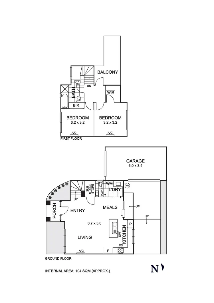 Floorplan of Homely townhouse listing, 2/53 Lincoln Avenue, Coburg North VIC 3058