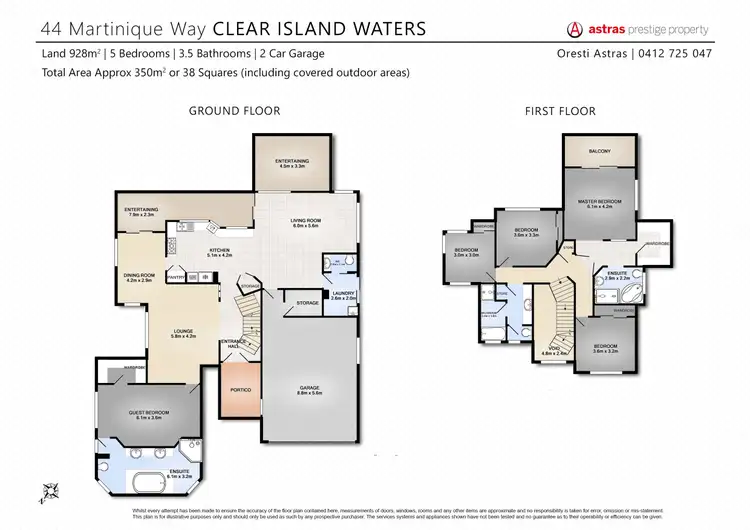 Floorplan of Homely house listing, 44 Martinique Way, Clear Island Waters QLD 4226