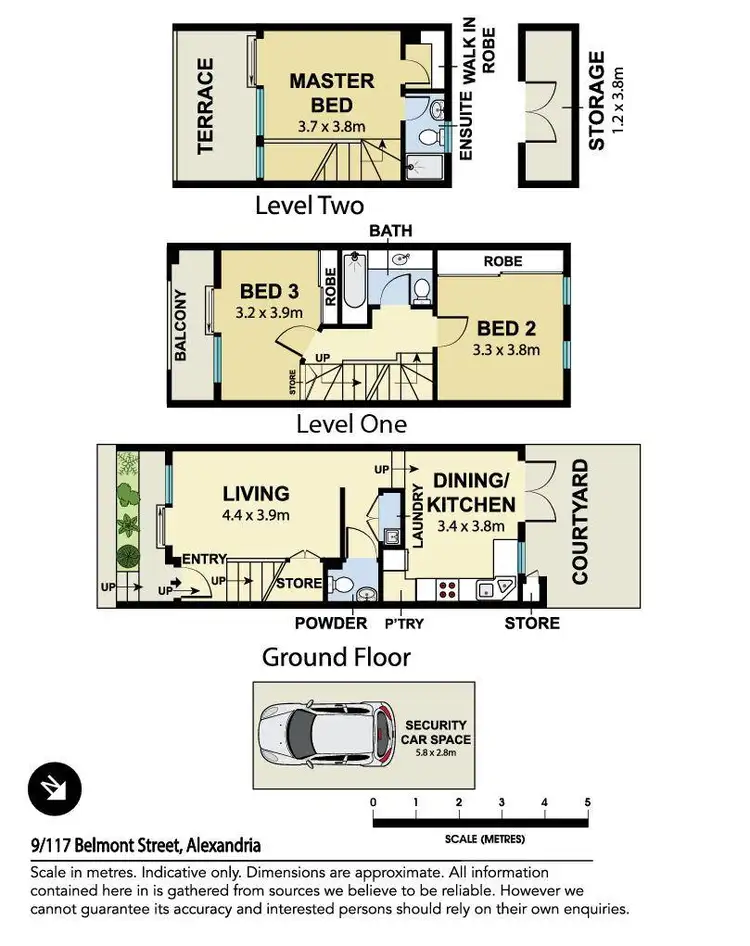 Floorplan of Homely townhouse listing, 9/117 Belmont Street, Alexandria NSW 2015