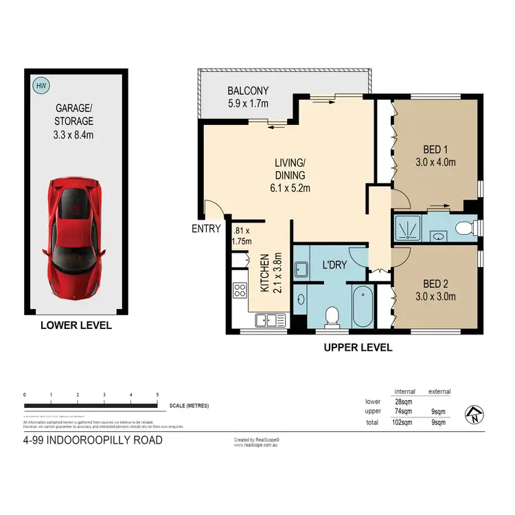 Floorplan of Homely unit listing, 4/99 Indooroopilly Road, Taringa QLD 4068