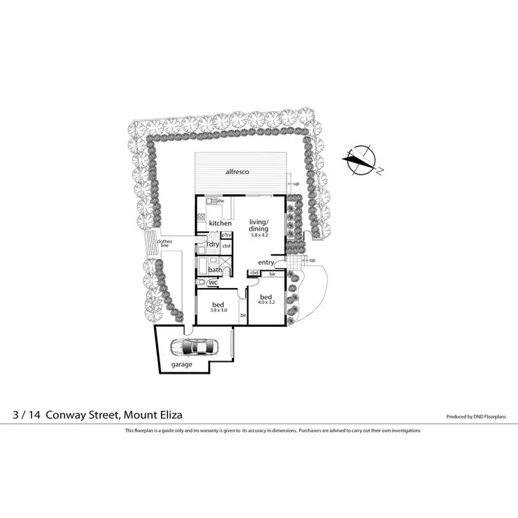 Floorplan of Homely unit listing, 3/14 Conway Street, Mount Eliza VIC 3930