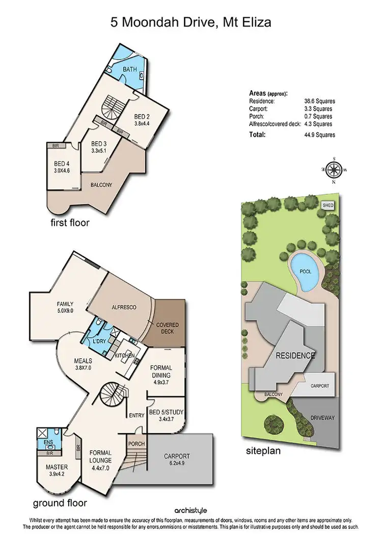 Floorplan of Homely house listing, 5 Moondah Drive, Mount Eliza VIC 3930