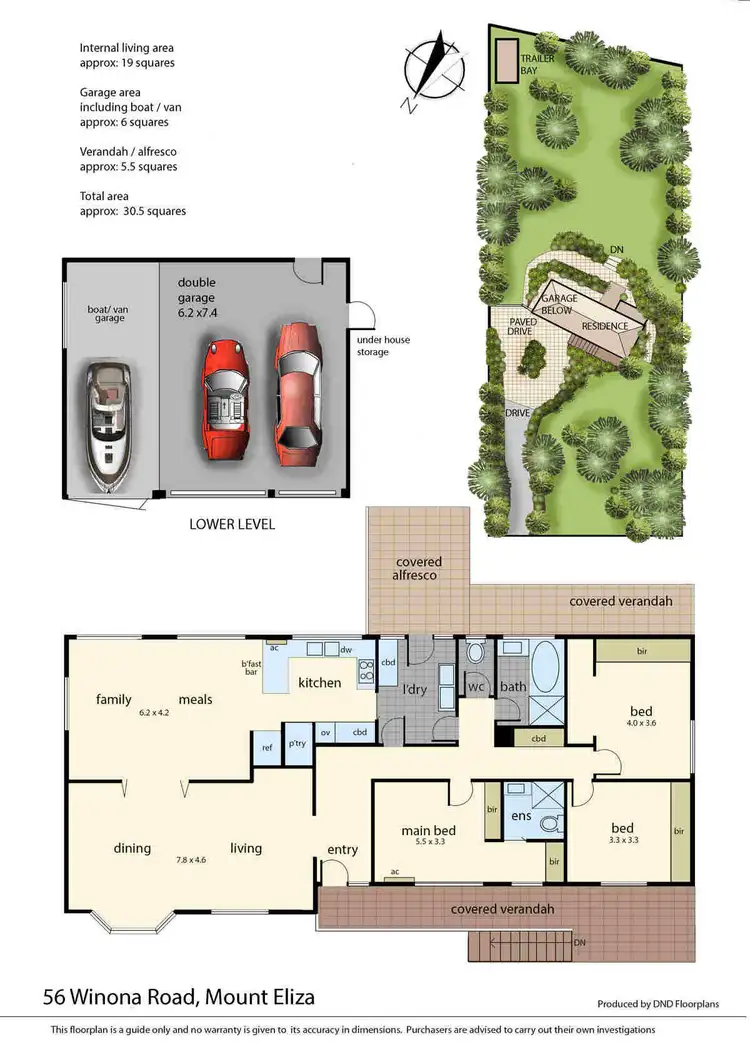 Floorplan of Homely house listing, 56 Winona Road, Mount Eliza VIC 3930