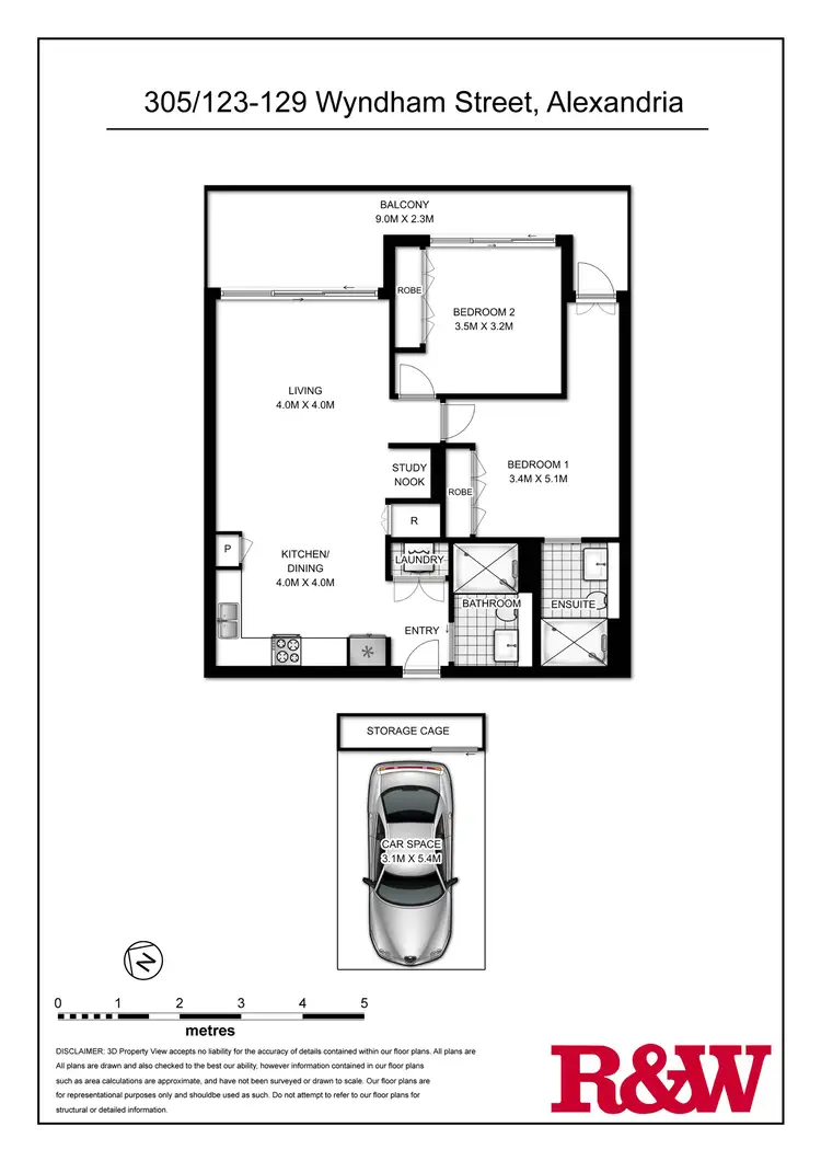 Floorplan of Homely apartment listing, 305/123-129 Wyndham Street, Alexandria NSW 2015
