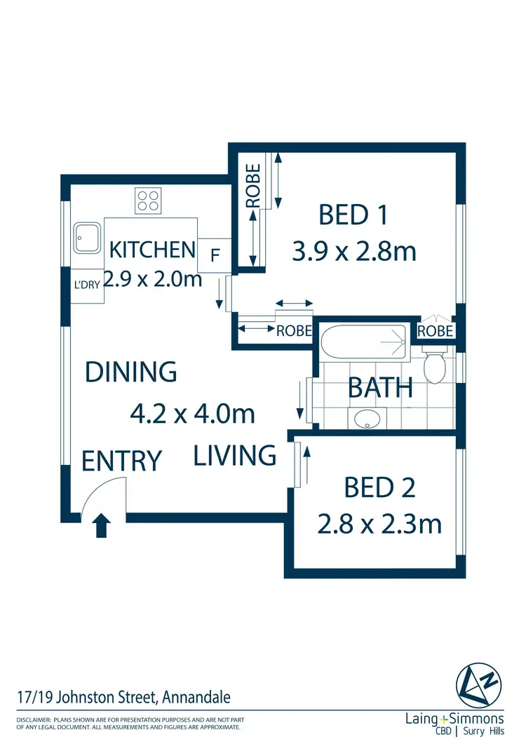 Floorplan of Homely apartment listing, 17/19 Johnston Street, Annandale NSW 2038