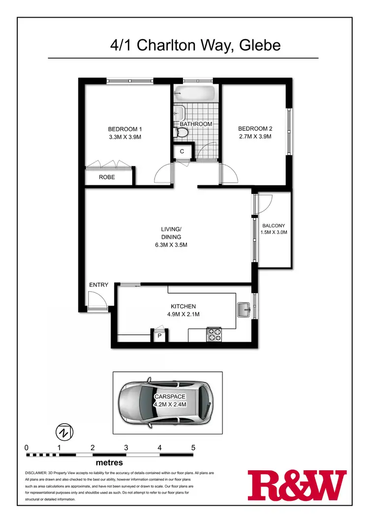 Floorplan of Homely apartment listing, 4/1 Charlton Way, Glebe NSW 2037
