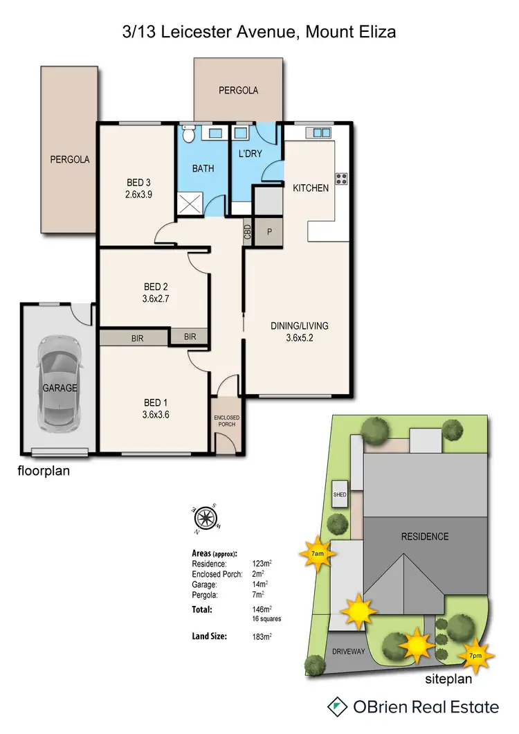 Floorplan of Homely unit listing, 3/13 Leicester Avenue, Mount Eliza VIC 3930