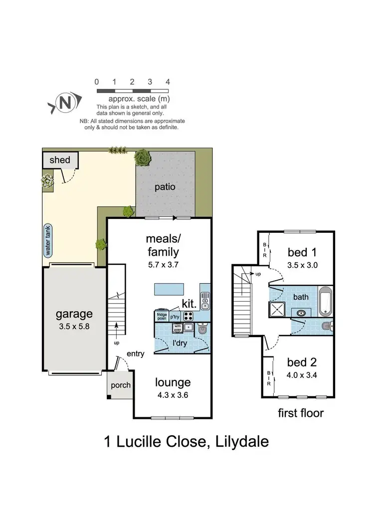 Floorplan of Homely unit listing, 1 Lucille Close, Lilydale VIC 3140