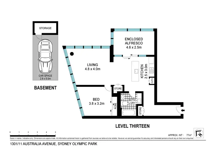 Floorplan of Homely apartment listing, 1301/11 Australia Avenue, Sydney Olympic Park NSW 2127