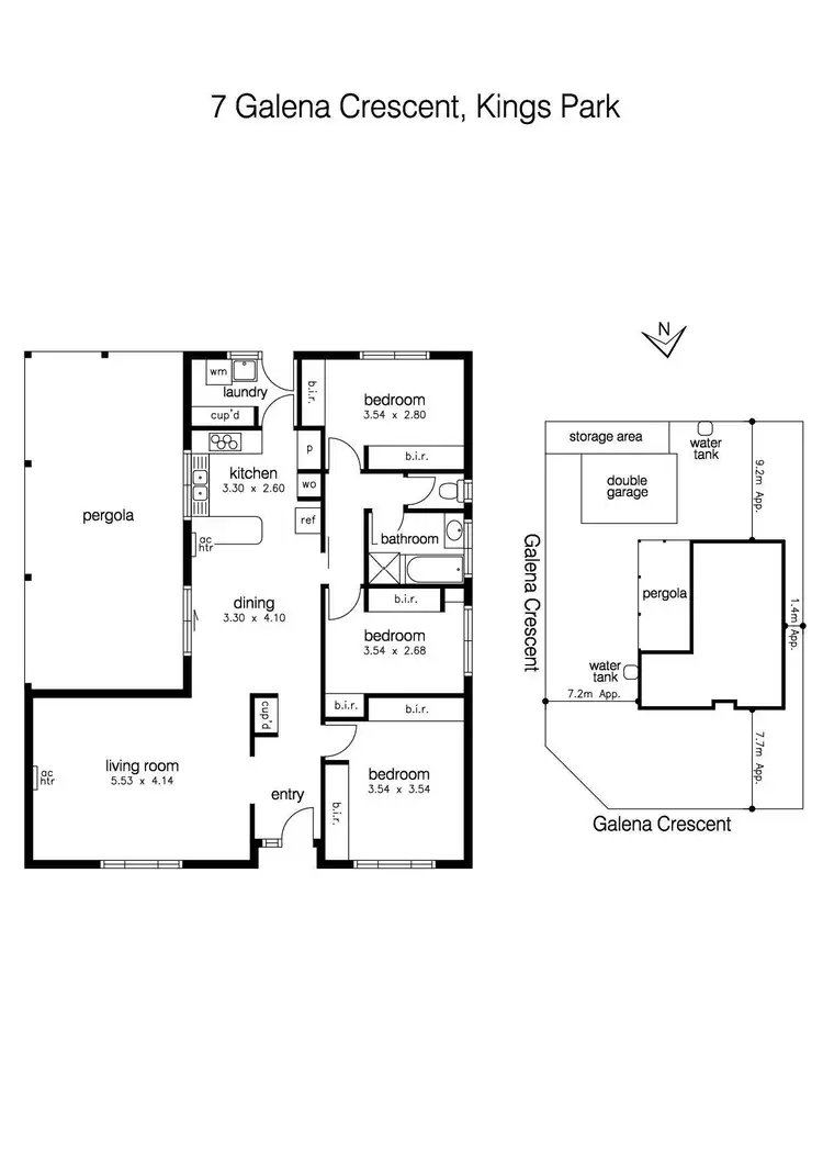 Floorplan of Homely house listing, 7 Galena Crescent, Kings Park VIC 3021