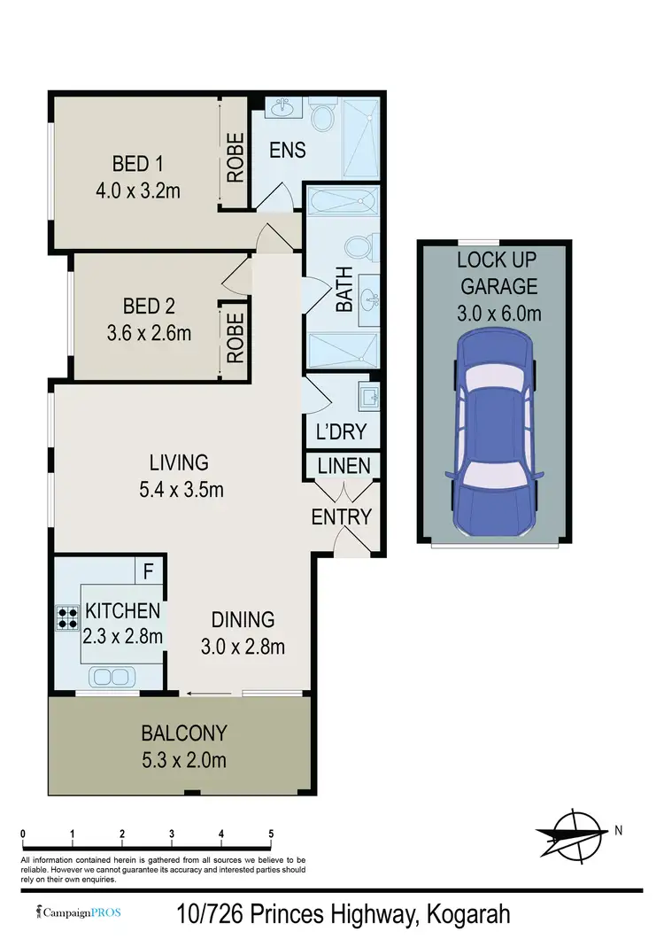 Floorplan of Homely apartment listing, 10/726 Princes Highway, Kogarah NSW 2217