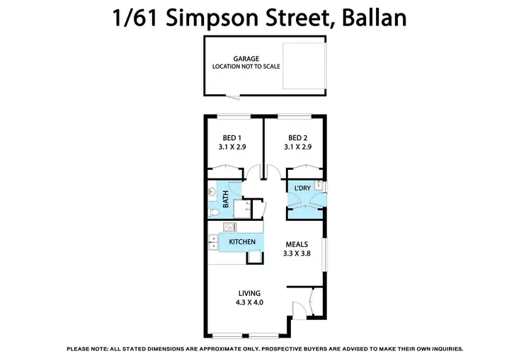 Floorplan of Homely unit listing, 1/61 Simpson Street, Ballan VIC 3342