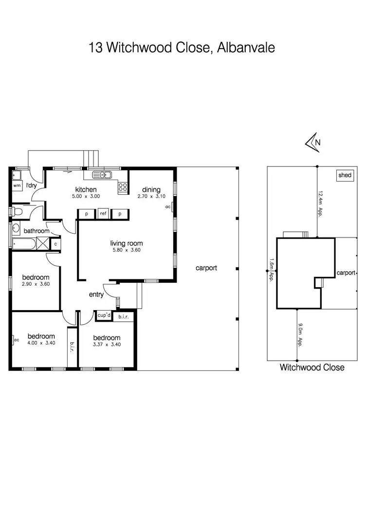 Floorplan of Homely house listing, 13 Witchwood Close, Albanvale VIC 3021