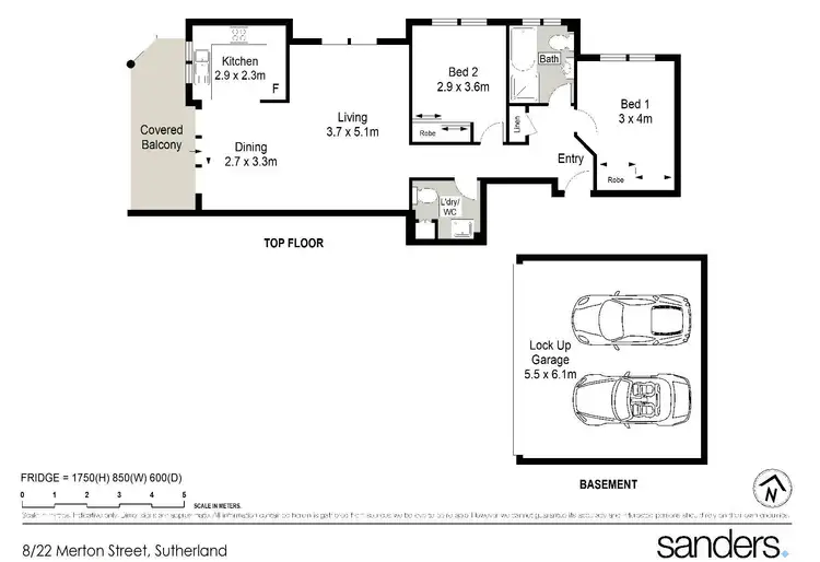 Floorplan of Homely apartment listing, 8/22 Merton Street, Sutherland NSW 2232