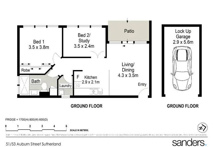 Floorplan of Homely apartment listing, 51/53 Auburn Street, Sutherland NSW 2232