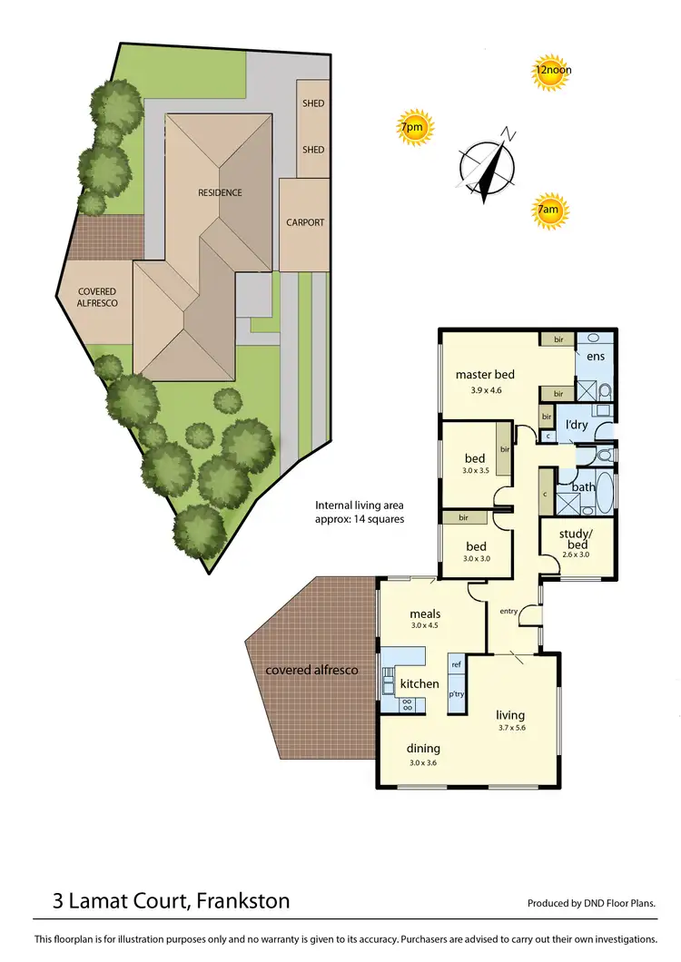 Floorplan of Homely house listing, 3 Lamat Court, Frankston VIC 3199